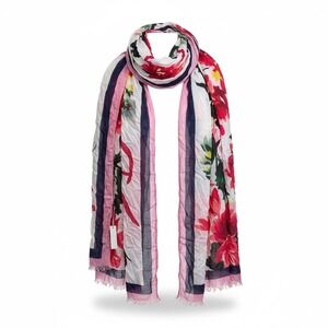 Talbots Floral Love Amour Lightweight Modal Spring Oblong Rectangle Scarf